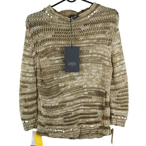 Lorena Antoniazzi Sweater Taupe boat-neck EU 42 / US 12 New